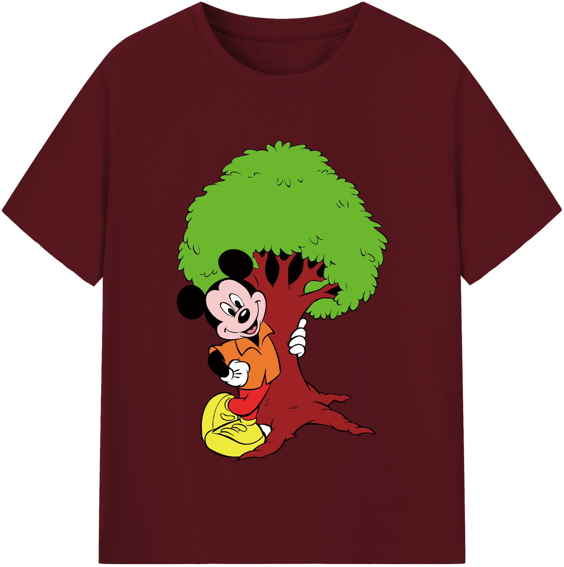 （画像用） ミッキーマウス Mickey Mouse 綿100％半袖Tシャツ（フロントプリント）